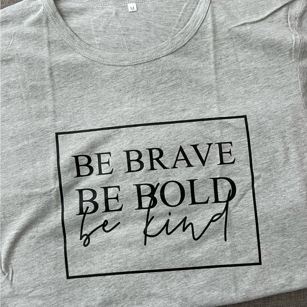 Women’s tshirt; gray: medium; NEVER WORN